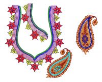 Splitted South Indian Embroidery  Blouse Design