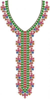 simple neck embroidery design