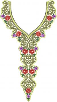 simple neck embroidery design