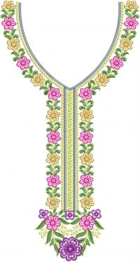 simple   neck embroidery design