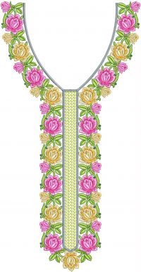 simple   neck embroidery design