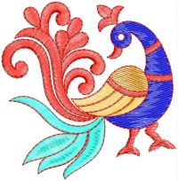peacock  embroidary design