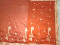 pallu skirt and lace  saree embroidery design