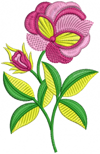 rose flower embroidery design