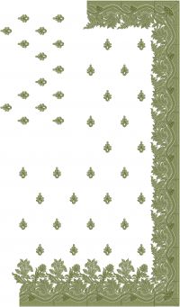  C pallu Tatami saree embroidery design