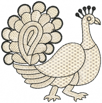 creative peacock figure embroidery design