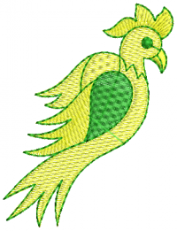 creative bird figure embroidery design