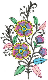 creative flower embroidery design