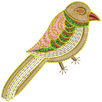 creative bird  figure embroidery  design