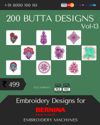Vol-13, 200 Embroidery Butta Designs for Bernina Machine, Instant Download