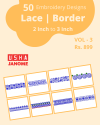50 Border Designs Pack for Usha-janome Machine
