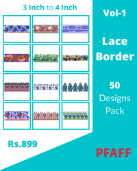 50 Border Designs Pack for Pfaff Machine