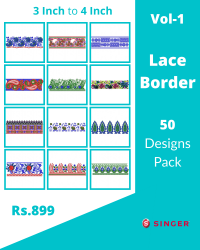50 Border Designs Pack for Singer Machine