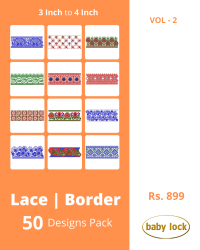 50 Border Designs Pack for Babylock Machine