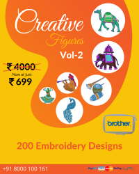 Figure Butta Embroidery Designs Pack for Brother Machine
