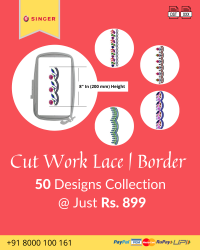 Cut Work Lace & Border Embroidery Designs Pack for Singer Machine