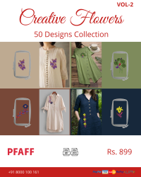 Creative Flowers Embroidery Designs Pack for Pfaff Machine
