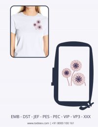 Creative flower  embroidery design
