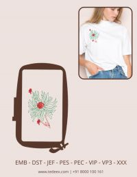 Creative flower embroidery design