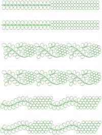 Stylish codding lace embroidery design
