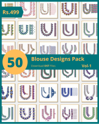Vol-1, 50 Embroidery Blouse Designs for  Babylock Machine, Instant Download