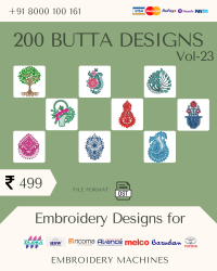 Vol-23, 200 Embroidery Butta Designs for Multi Needle Machines, Instant Download