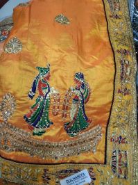 cording saree embroidery design