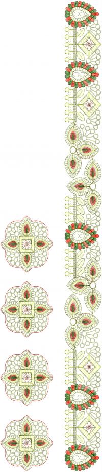lace butaa saree embroidery design