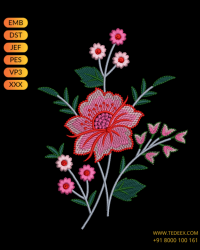 Creative Butto Embroidery Design 