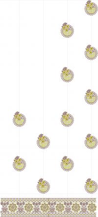 butta lace saree embroidery design