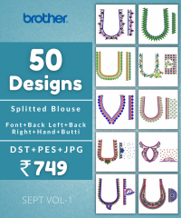 50 Blouse Designs pack for Brother Embroidery Machine