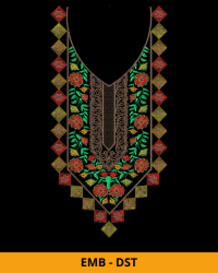 Simple Dress Neck Embroidery Design