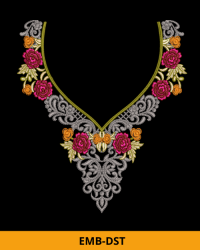 Embroidery Neck Design for Dress