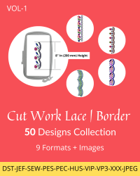 Cut work Lace Border Embroidery Design VOL-1