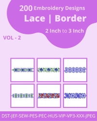 Lace & Border Embroidery Design VOL-2