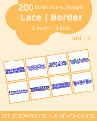 Lace & Border Embroidery Design VOL-3