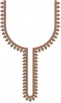 spitted neck embroidery design