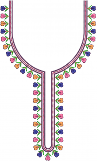spitted neck embroidery design