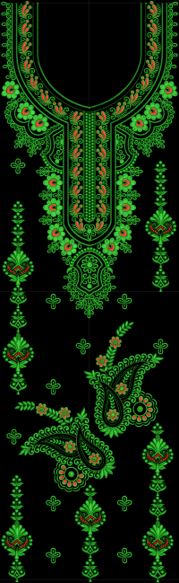 long suit embroidery design