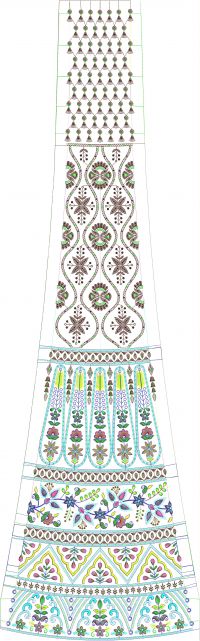 New 9 Needle Sequence Cording Kali Embroidery Design