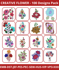 Creative Flower Embroidery Design
