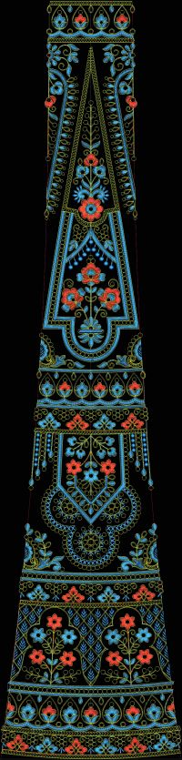 velvet lehengha embroidery design