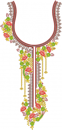 neck & gala embroidery design