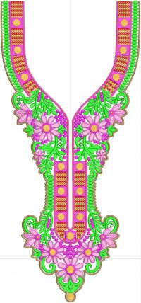 fantastic neck embroidery design