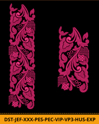 2 Size Cut Work Lace Border Embroidery Design