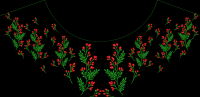 Beautiful leaf neck  Embroidery design Wilcome softwear e2 version 
