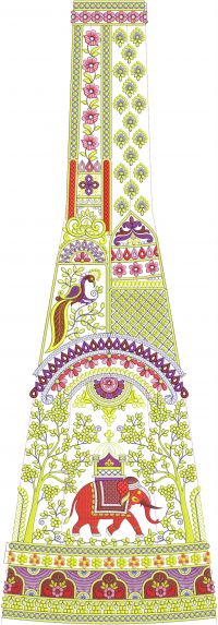 bridal lengha embroidery design