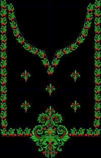 Beautiful leaf kurthi  Embroidery design Wilcome softwear e2 version 