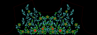 Beautiful leaf kurthi Embroidery design Wilcome softwear e2 version 