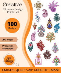 Butta & Patch-100 Designs Set-Machine Embroidery Designs